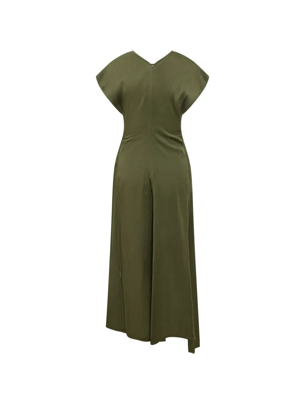 Victoria Beckham midi Aria twist-detail dress Groen