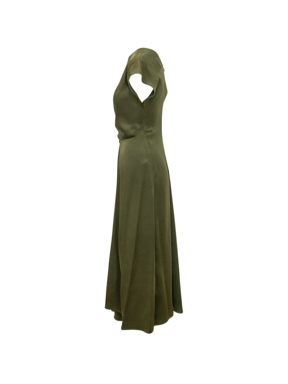 Victoria Beckham midi Aria twist-detail dress Groen