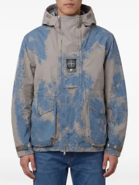 Stone Island logo-patch hooded jacket