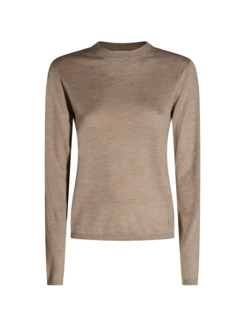 Max Mara playera de tejido fino con cuello redondo