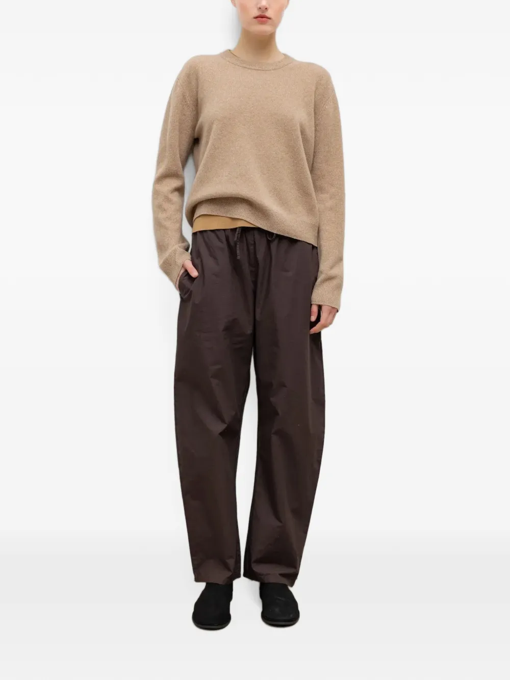 LESET Kyoto broek met trekkoord Bruin