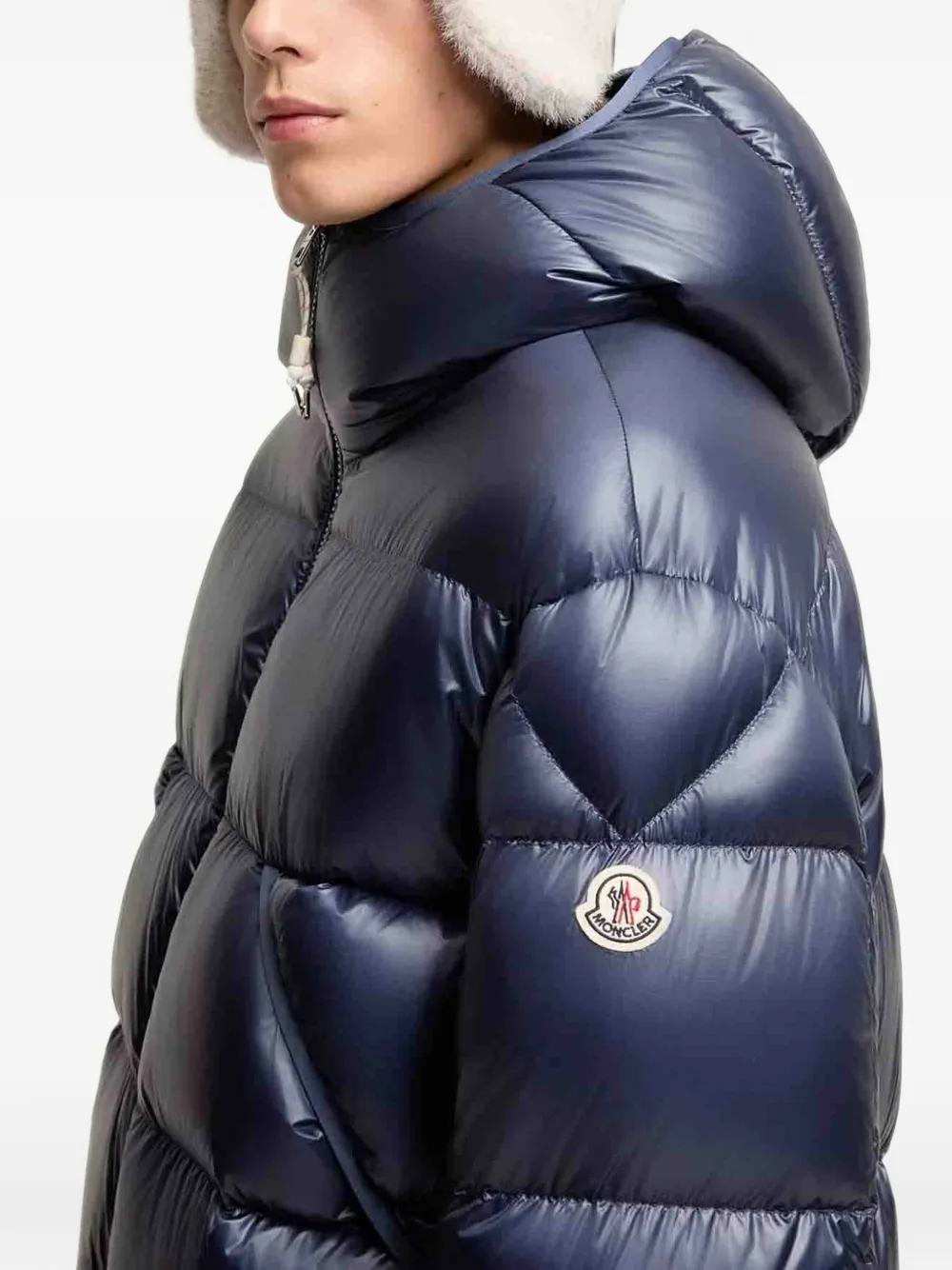 Moncler Anapo quilted hooded jacket Blauw