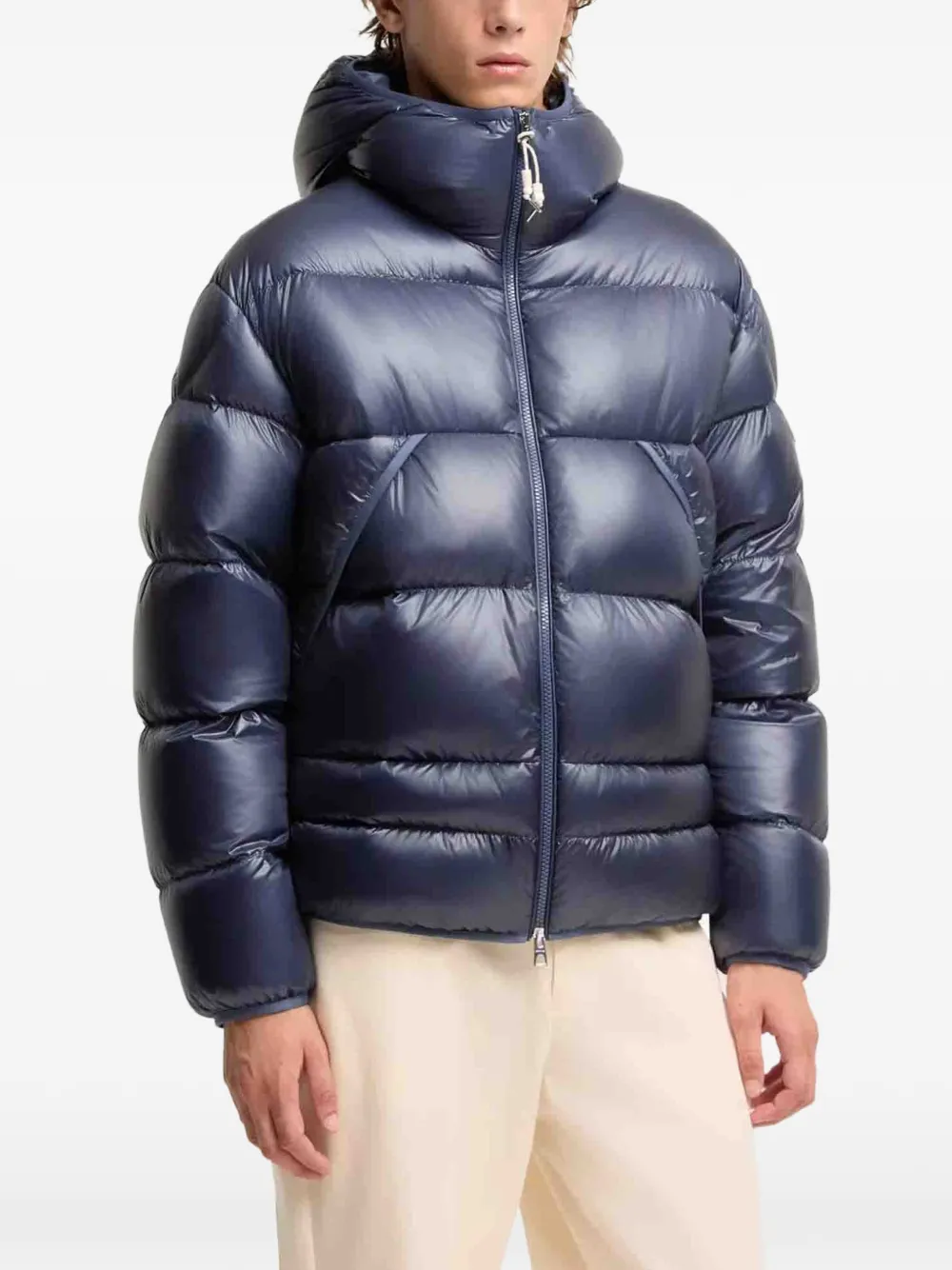 Moncler Anapo quilted hooded jacket Blauw