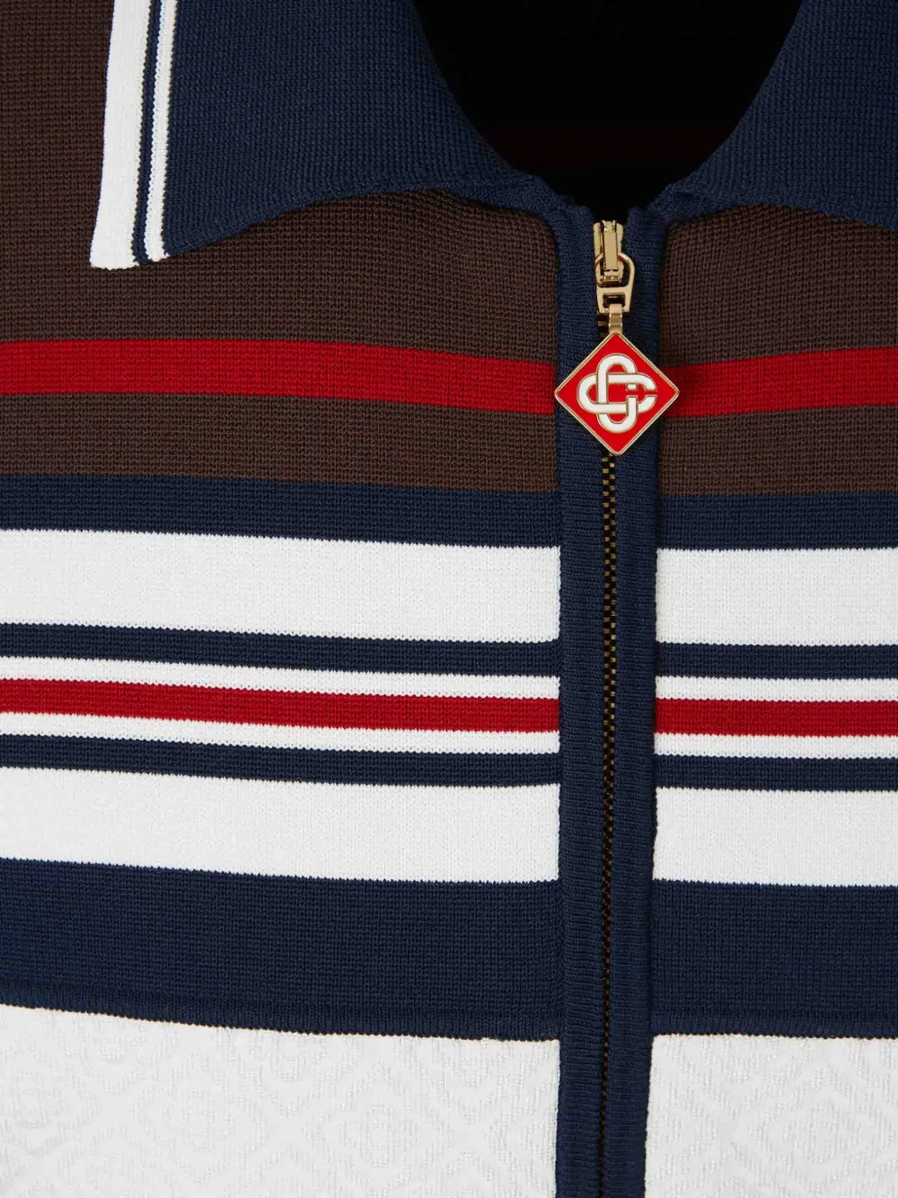 Casablanca Café Culture gebreid trainingsjack met monogram Blauw
