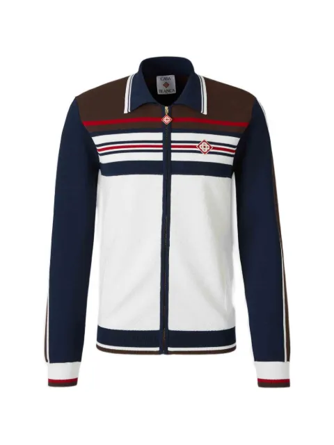 Casablanca Café Culture monogram-knit track jacket