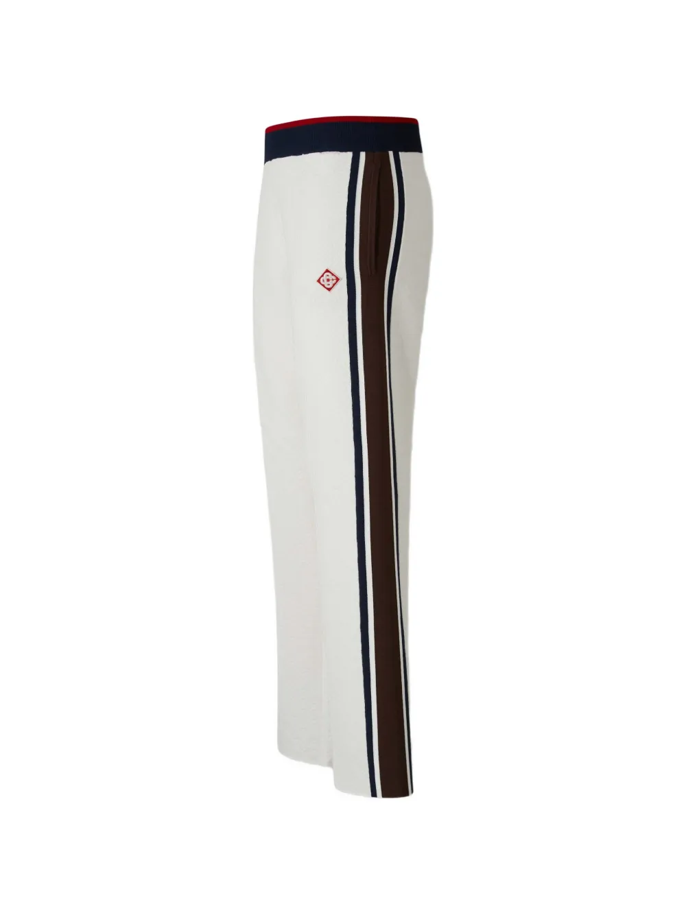 Casablanca Café Cultural Stripe trainingsbroek met logo-patch Wit