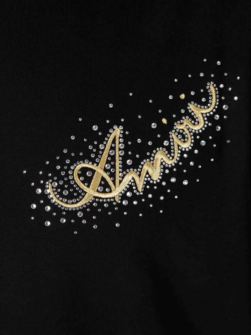 AMIRI crystal-embellished embroidered T-shirt Zwart