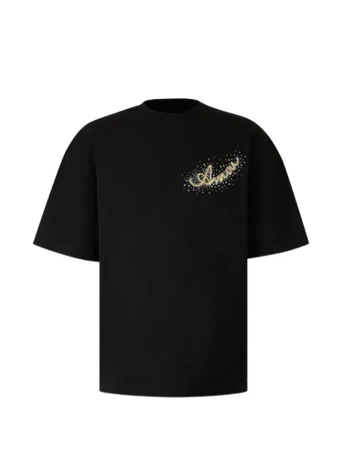 AMIRI crystal-embellished embroidered T-shirt