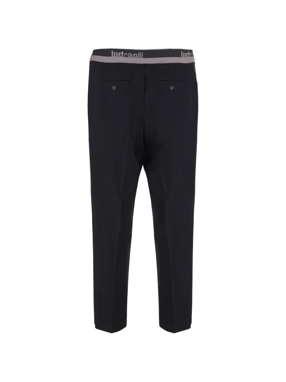 Just Cavalli Plooibroek met logo-tailleband Zwart