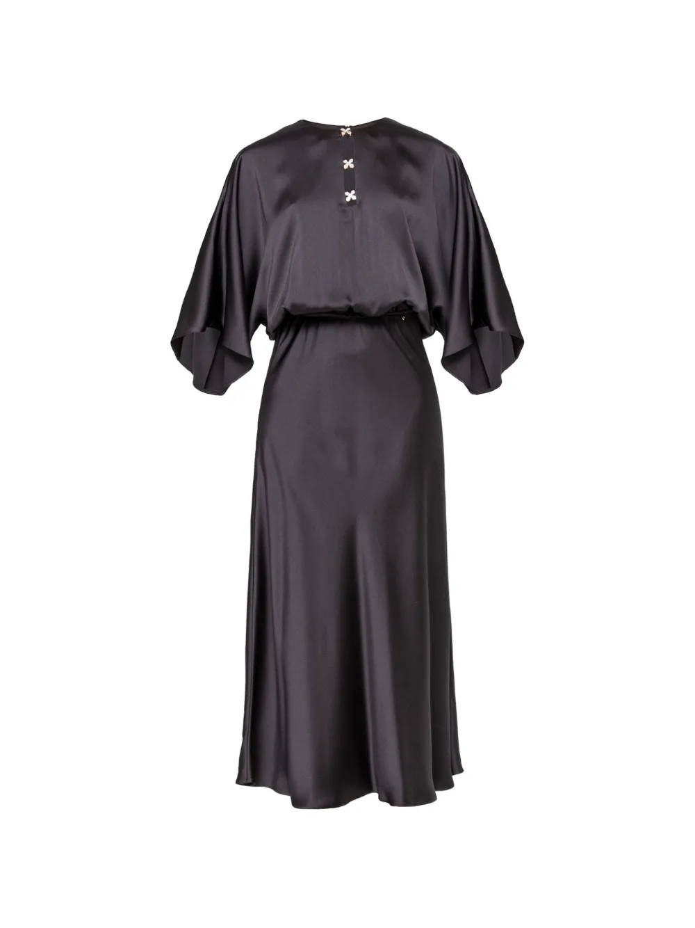 NISSA satin midi dress - Nero