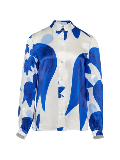 Themis Z Theano floral-print silk shirt