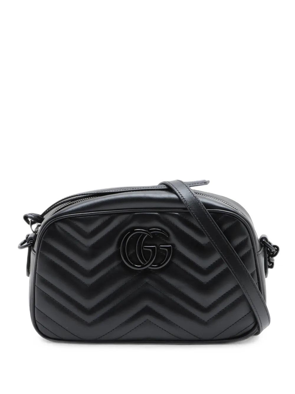 Gucci Pre-Owned 2016-2026 Small GG Marmont Matelasse Leather crossbody bag - Nero