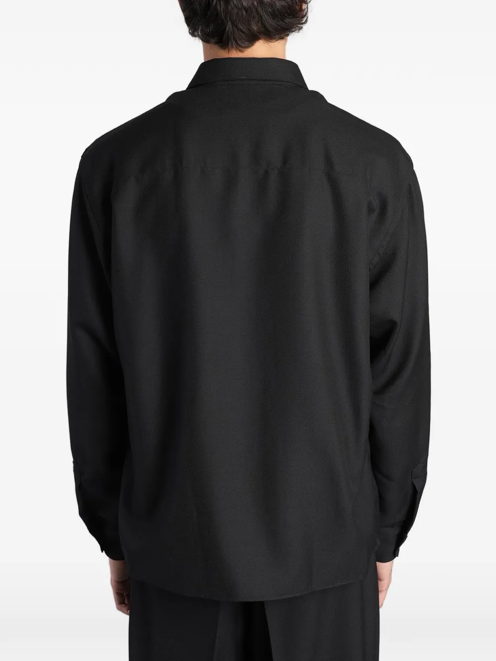 Costumein chest-pocket shirt Zwart