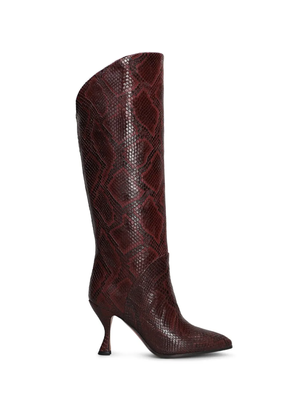 Castagna snake-effect knee-high boots
