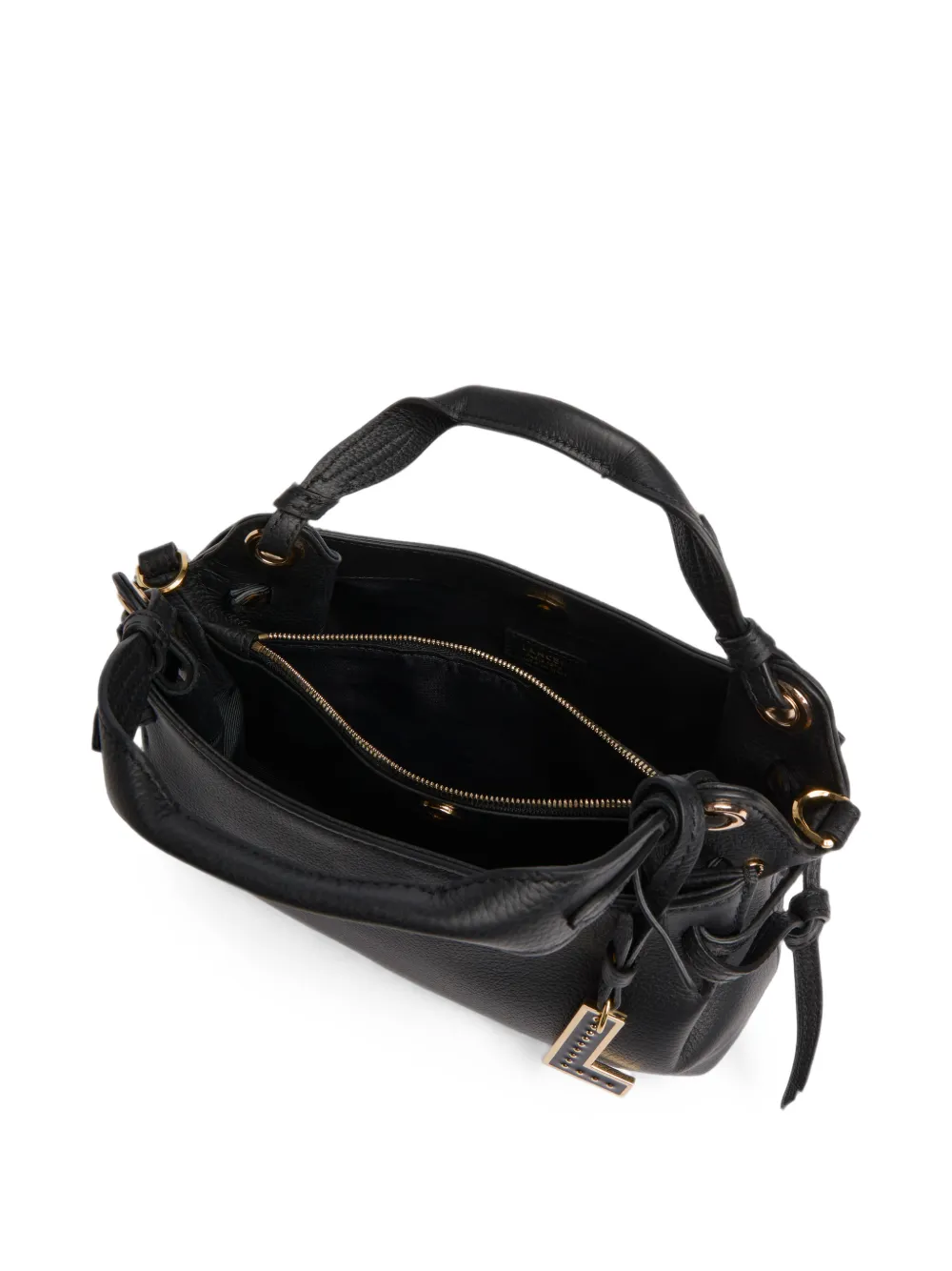 Lancel Swann shopper van bewerkt leer Zwart