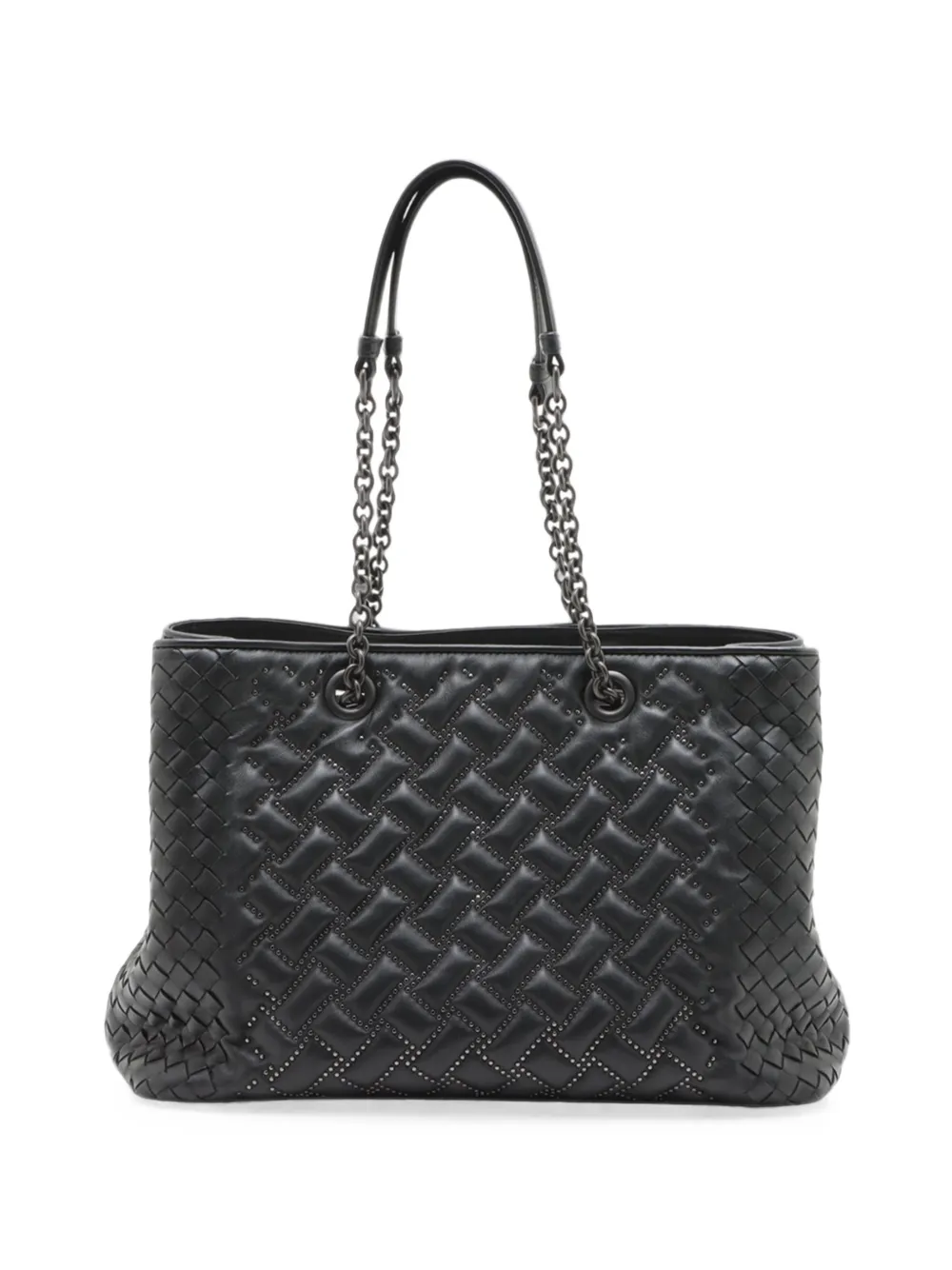 Bottega Veneta Pre-Owned 2012-2026 Intrecciato Tote Bag mit Nieten - Schwarz