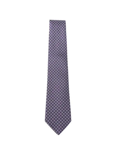 Canali geometric-pattern silk tie