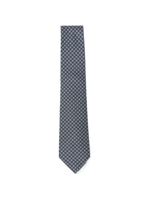 Canali geometric-pattern silk tie