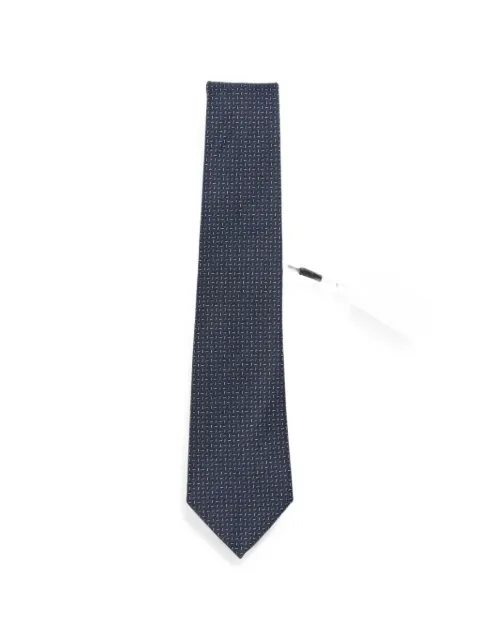 Canali micro-patterned silk tie