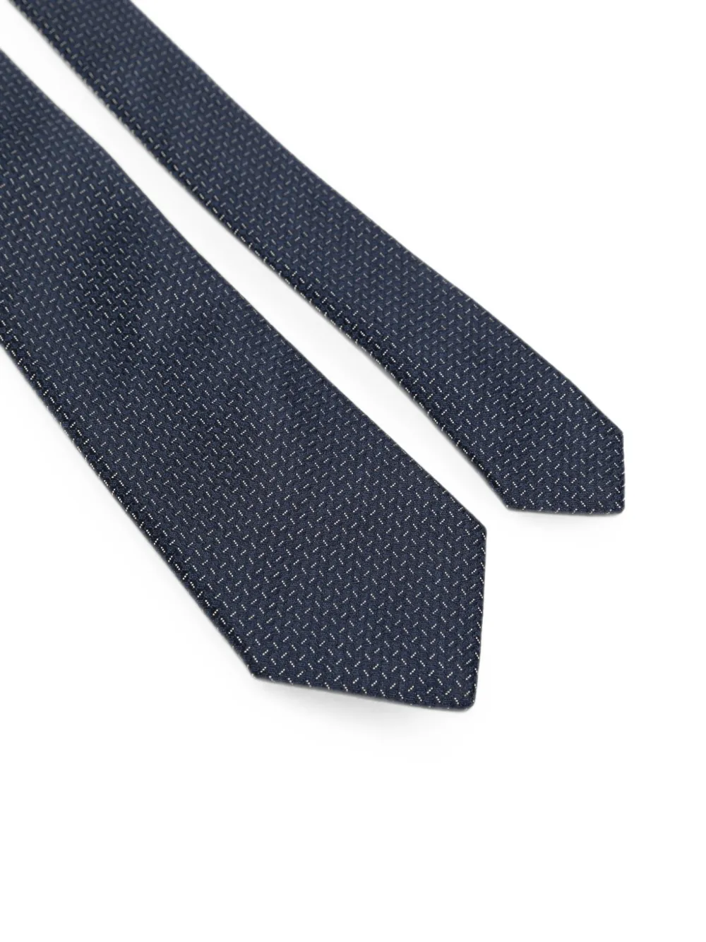 Canali Zijden stropdas met micro-patroon Blauw
