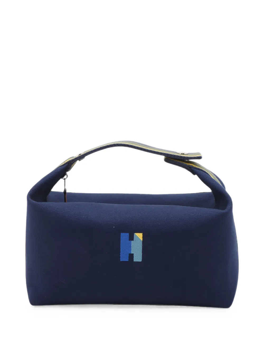 Hermès Pre-Owned 2000-2026 Large Toile Bride A Brac H Pavillon Case vanity bag - Blu