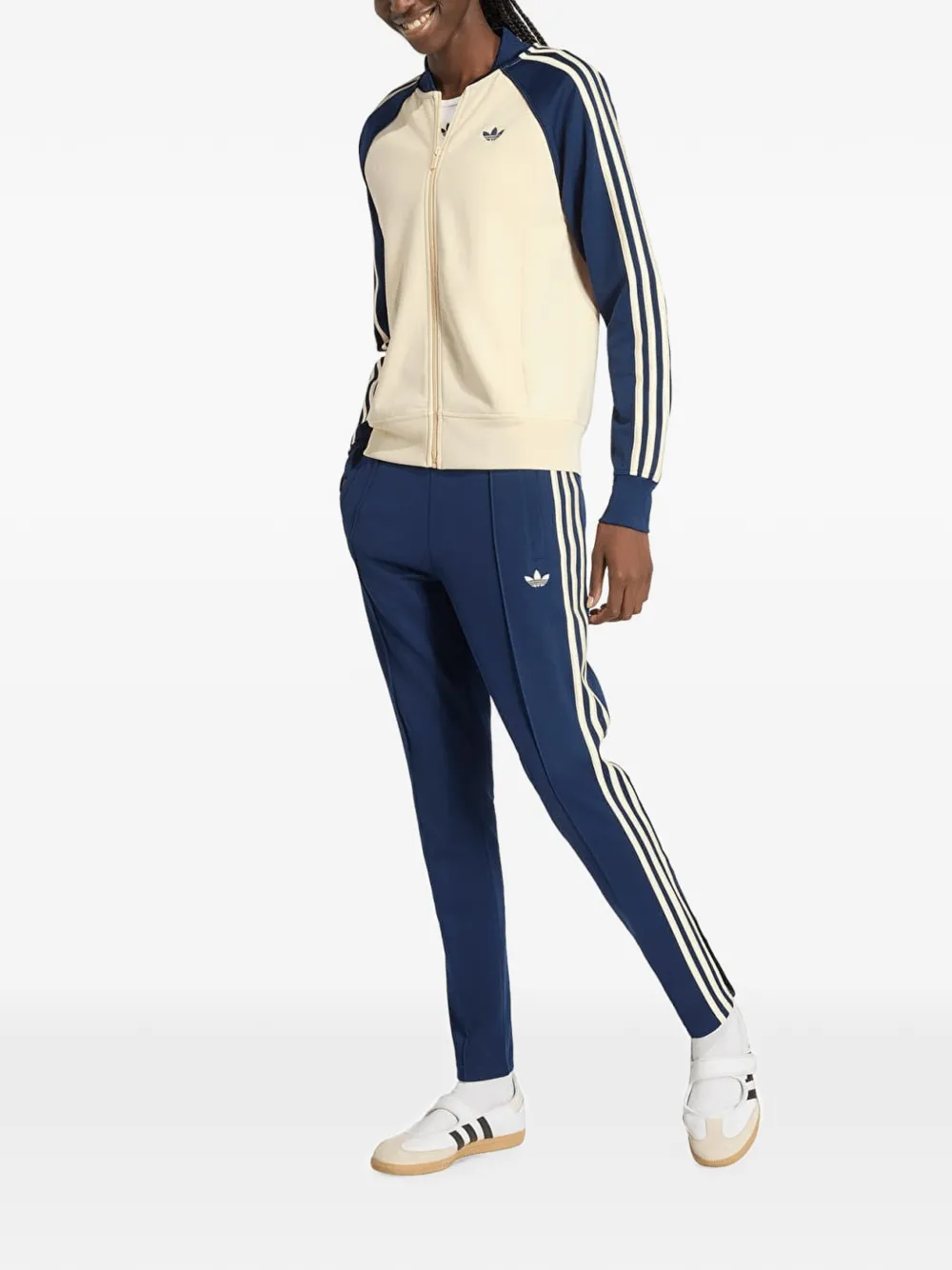adidas Classic trainingsjack met zijstreep Beige