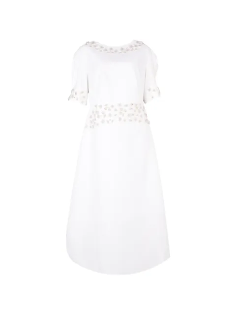 Loodyana flower-embroidered midi dress