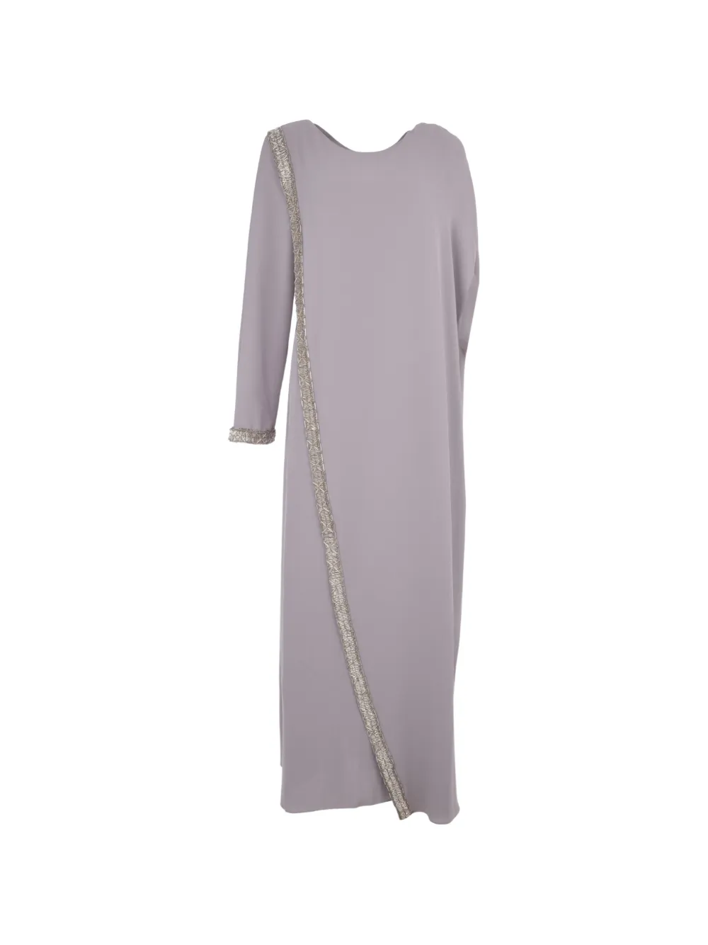 Loodyana bead-embellished cape-overlay maxi dress