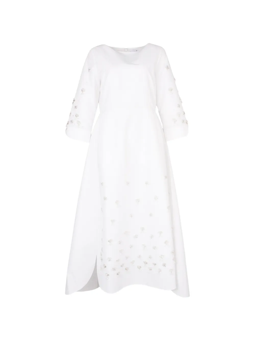 Loodyana embroidered long-sleeve maxi dress