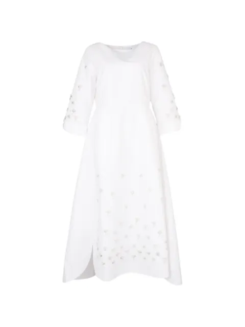 Loodyana embroidered long-sleeve maxi dress