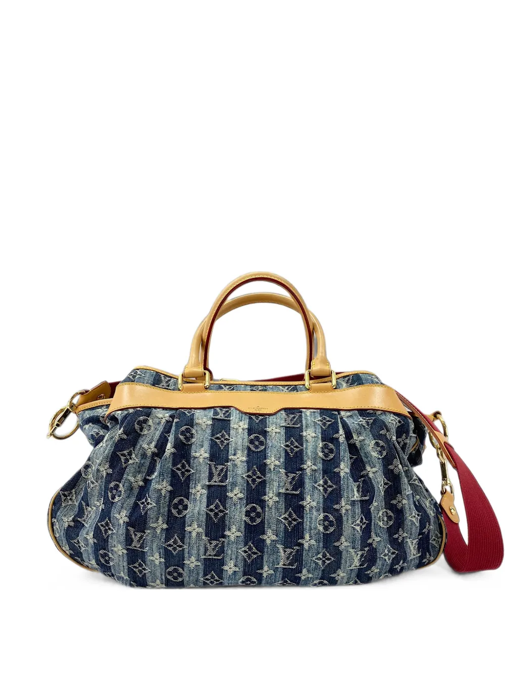 Louis Vuitton Pre-Owned 2006 monogram denim Cabas Raye GM - Blu