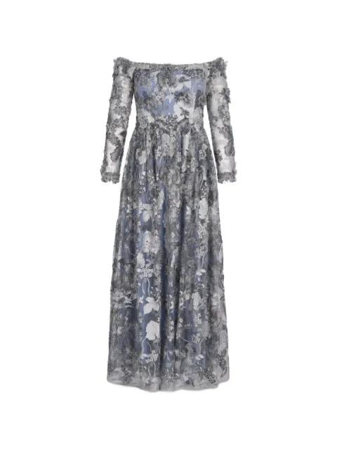 Loodyana Verbena embroidered off-shoulder maxi dress