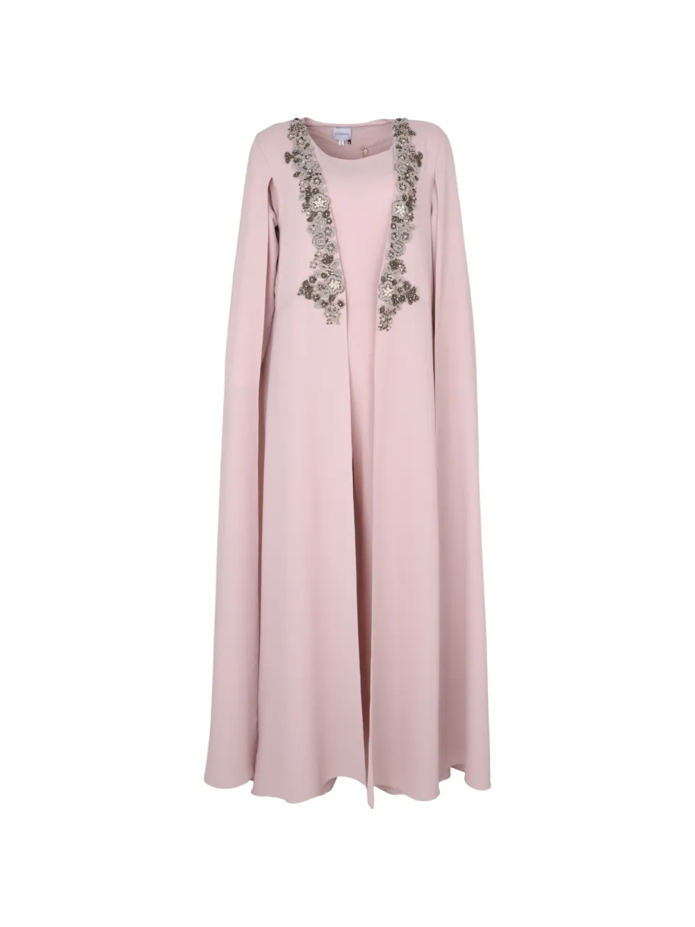 Loodyana bead-embellished cape maxi dress