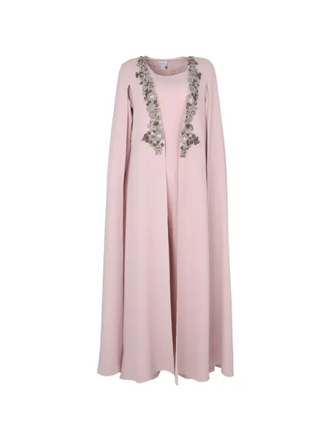 Loodyana bead-embellished cape maxi dress
