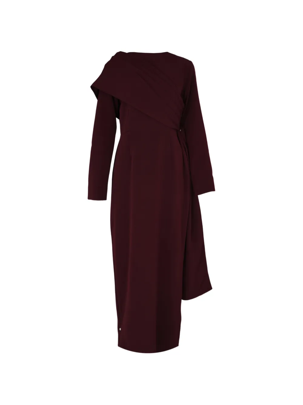 Loodyana pleated wrap-around maxi dress