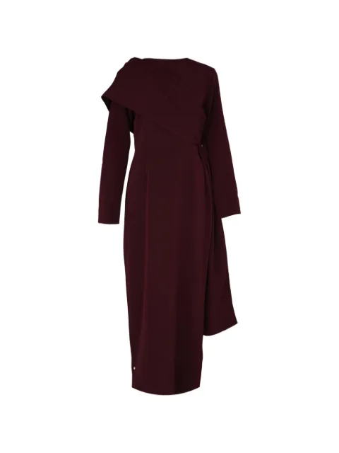 Loodyana pleated wrap-around maxi dress