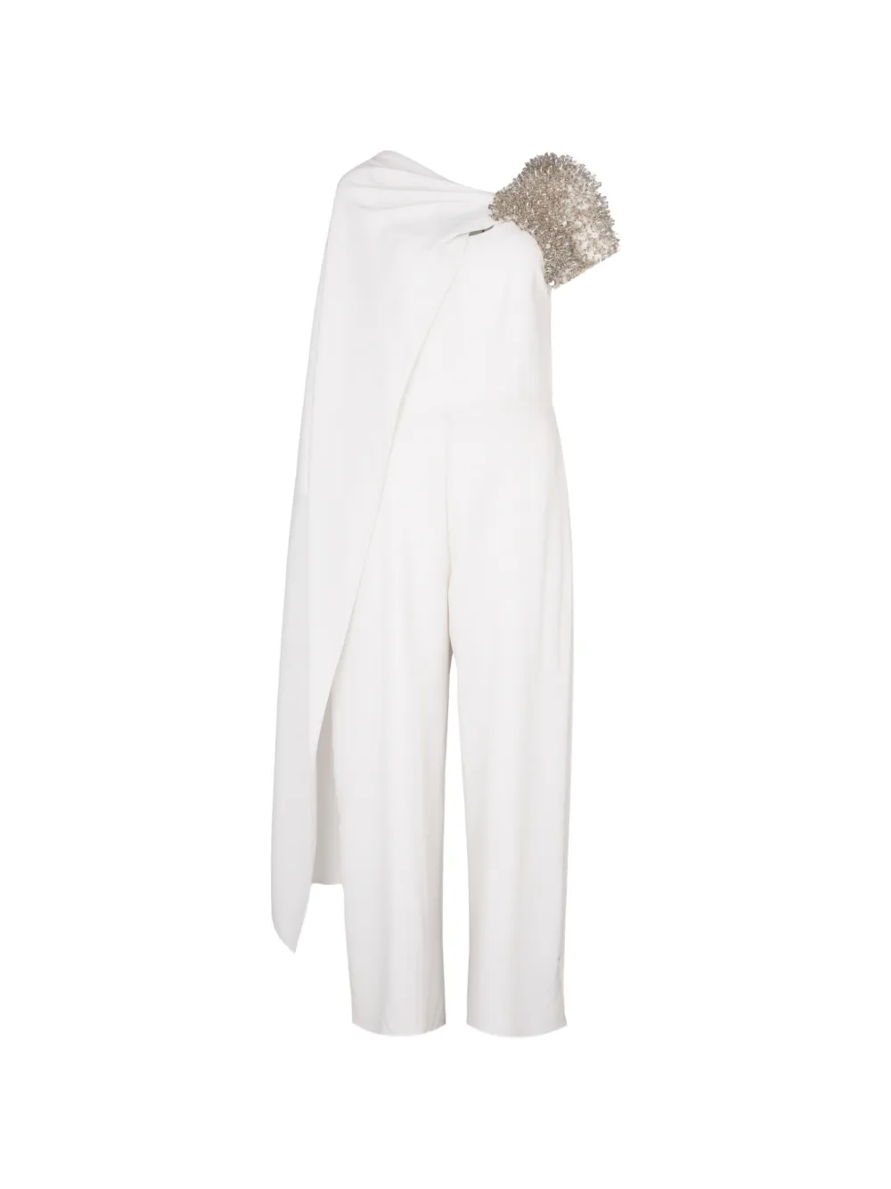 Loodyana sequin-embellished draped jumpsuit - Bianco