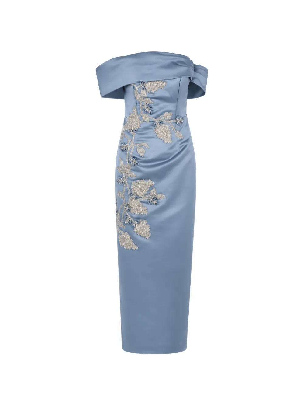 Loodyana Hyacynth bead-embellished off-shoulder maxi dress