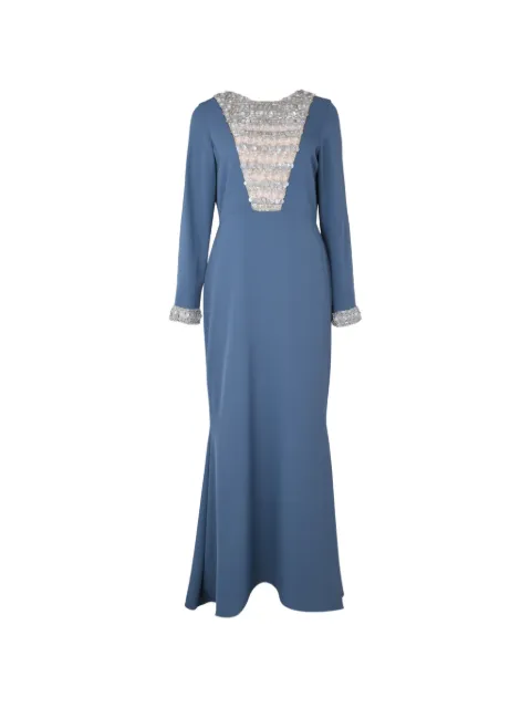Loodyana sequin-embellished long-sleeve maxi dress