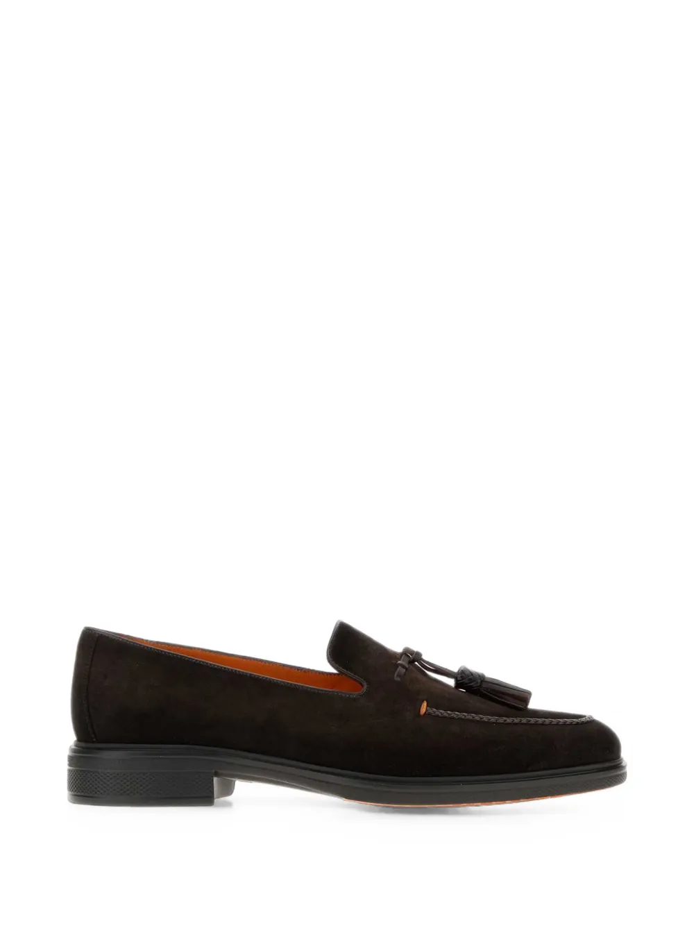Santoni Easy tassel suede loafers - Marrone