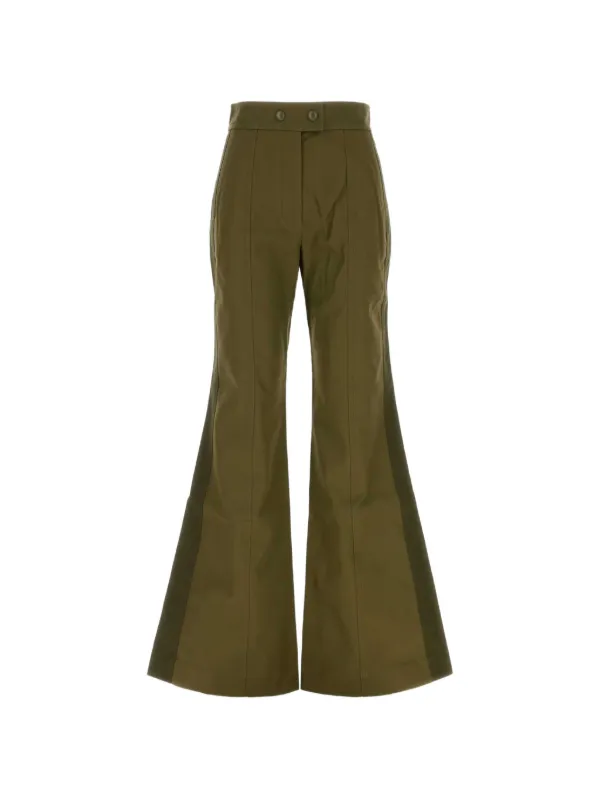 Zimmermann Valiant Flared Trousers in Green