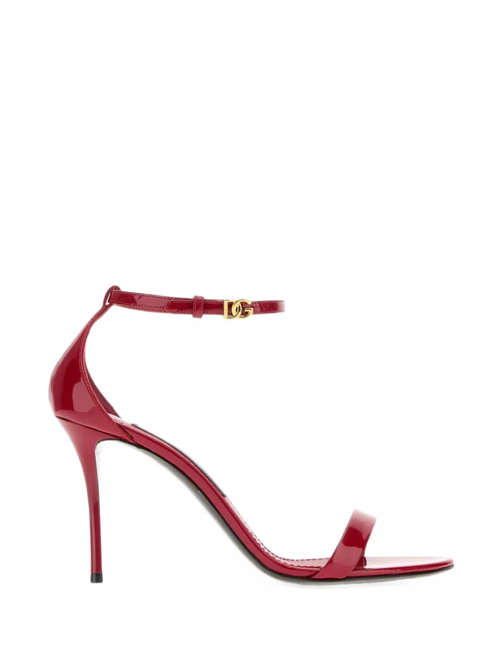 Dolce & Gabbana DG-plaque patent-leather sandals Rood