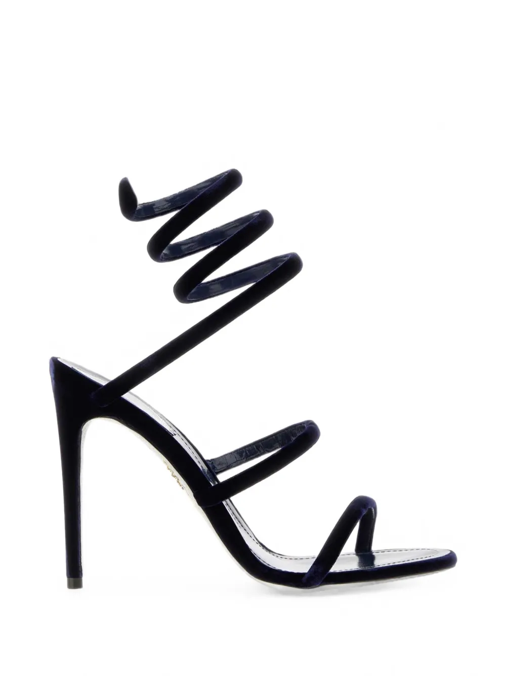 René Caovilla Cleo velvet sandals Blauw