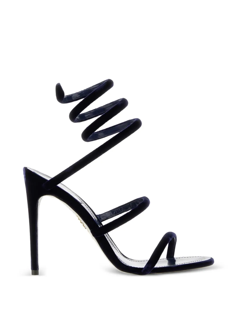 René Caovilla Cleo velvet sandals Blauw