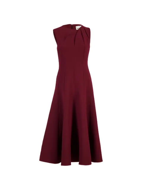 Roland Mouret draped asymmetric-strap midi dress