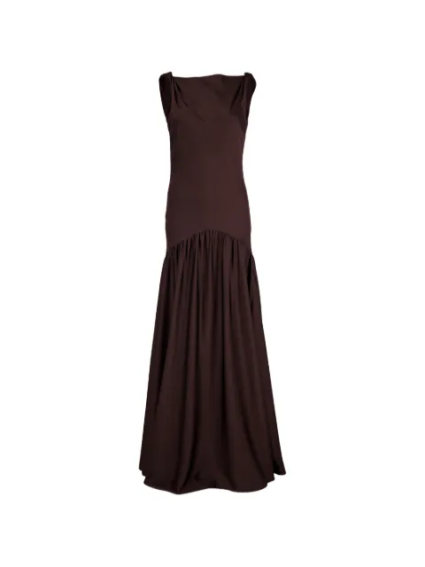 Roland Mouret twisted-strap dropped-waist gown