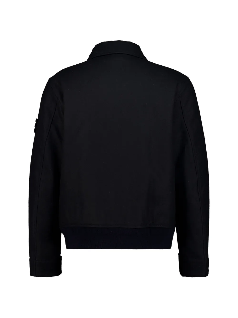 Stone Island Wollen jack met knopen en logo-patch Blauw