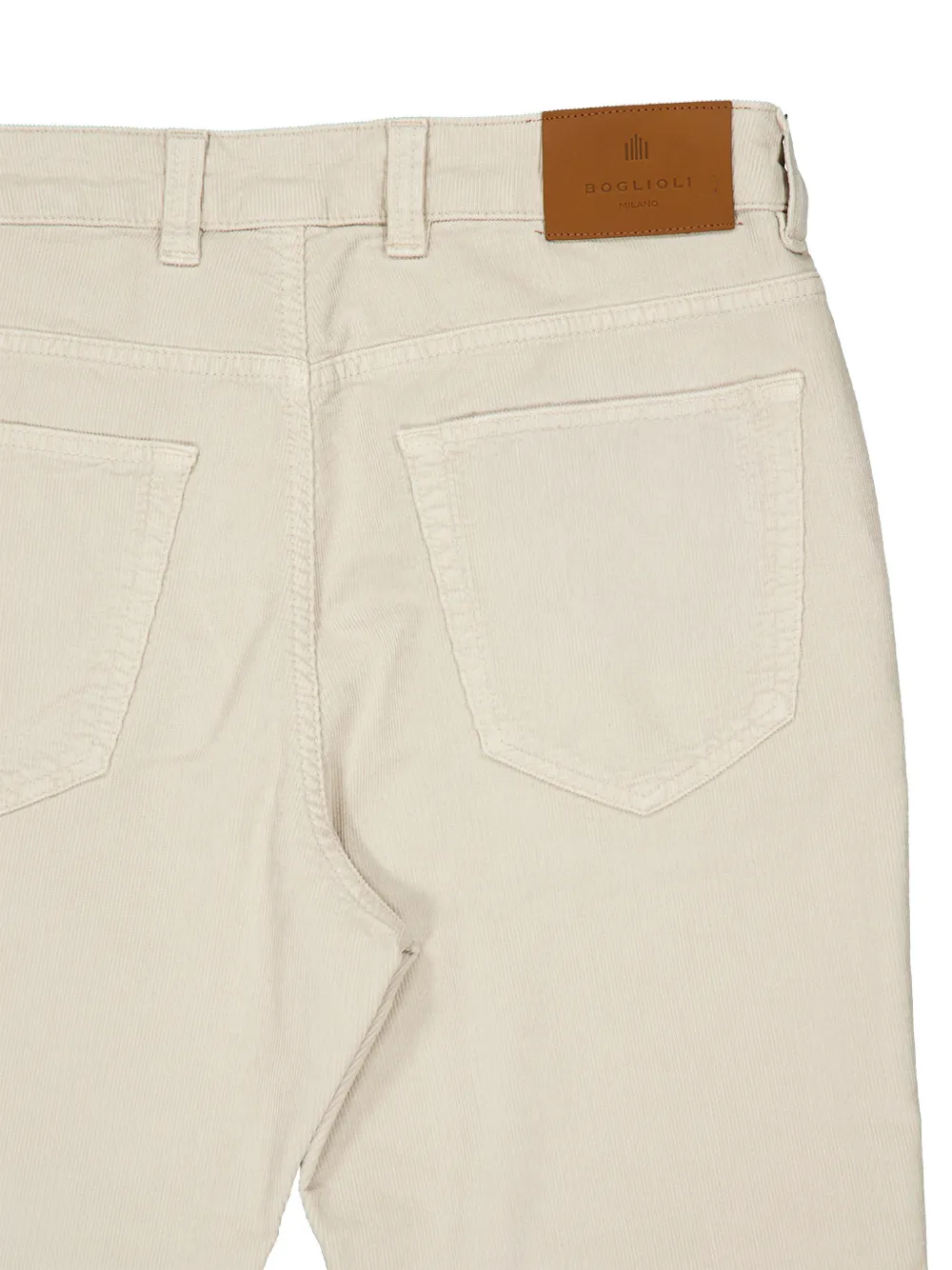 Boglioli Ribfluwelen straight broek Beige