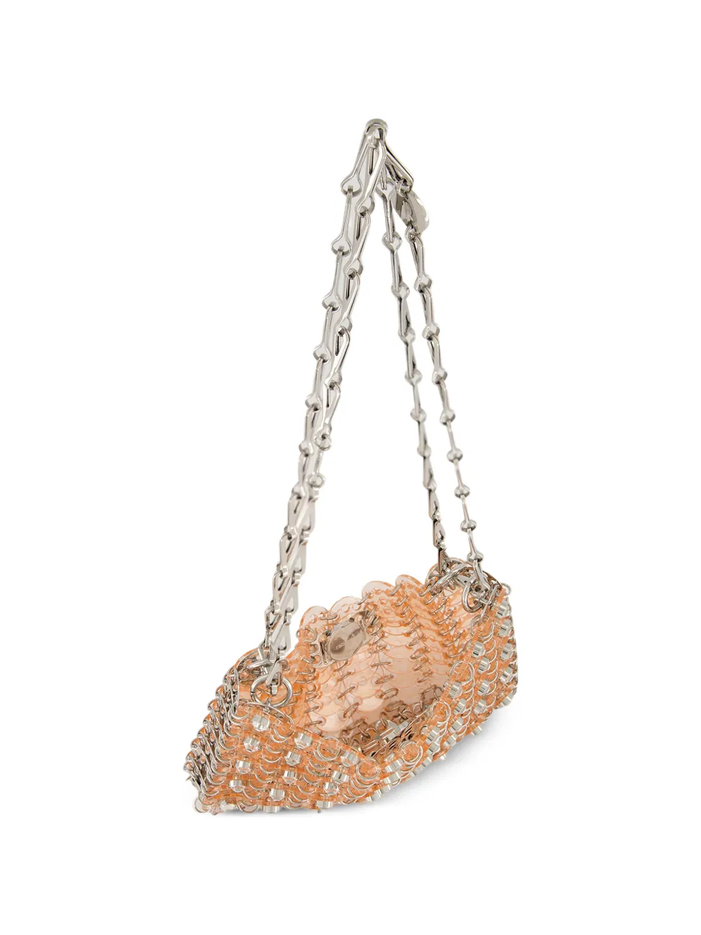 Rabanne Mini 1969 Nano Crystal-embellished Shoulder Bag in Orange, view 3