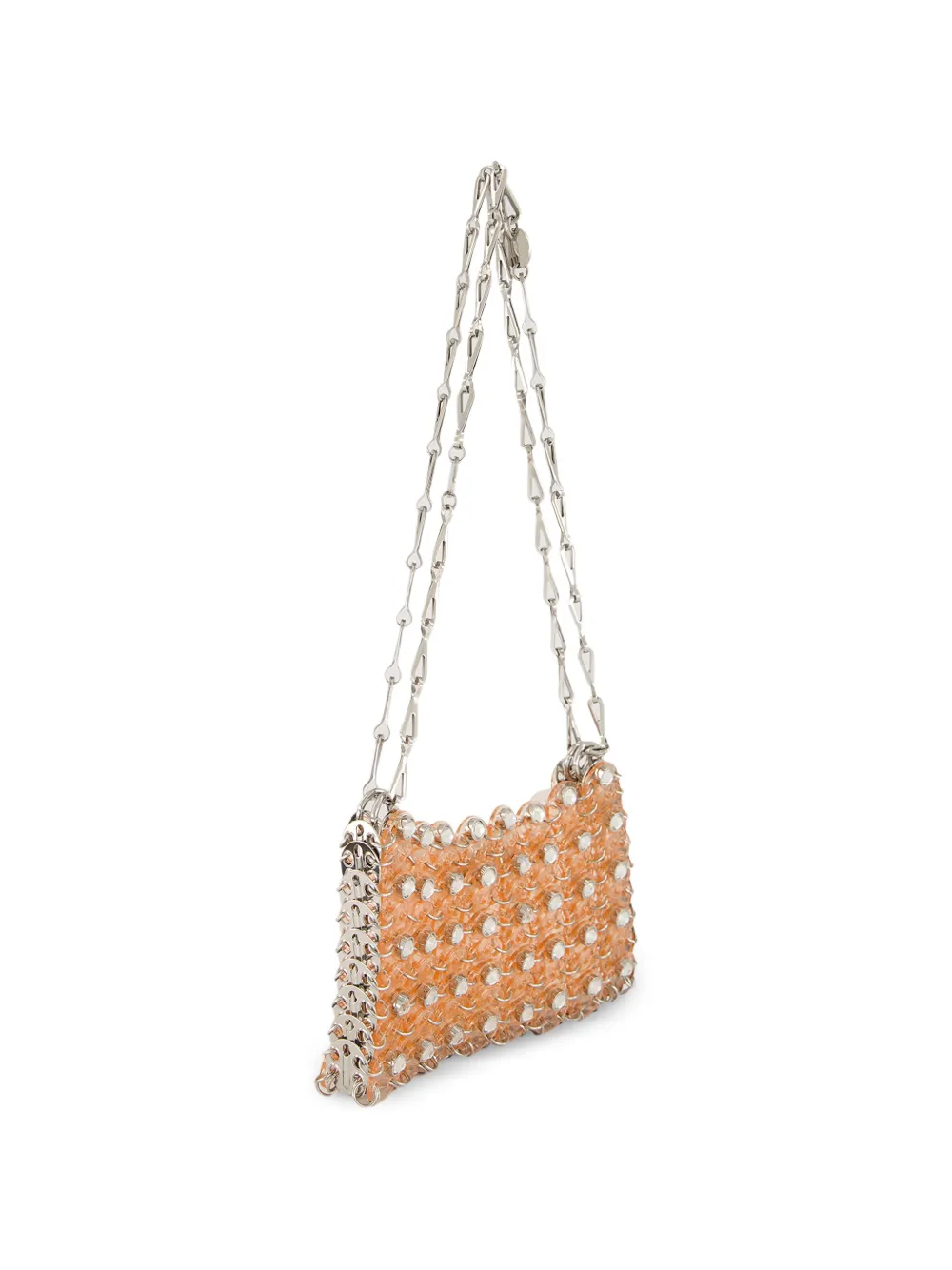 Rabanne Mini 1969 Nano Crystal-embellished Shoulder Bag in Orange, view 2